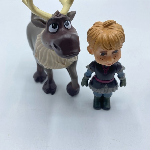 Disney Princess Elsa Anna Sven Dol Loose Figurine Figure Cake Topper Toy Set - Picture 5 of 5